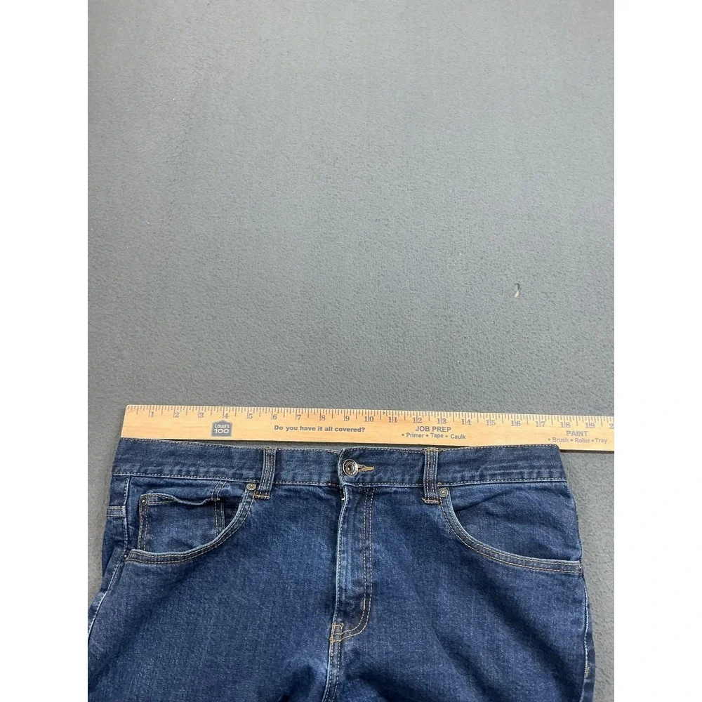 Frank And Oak Dylan‎ Slim Jeans Mens 35x32 Medium Blue Straight Stretch Denim